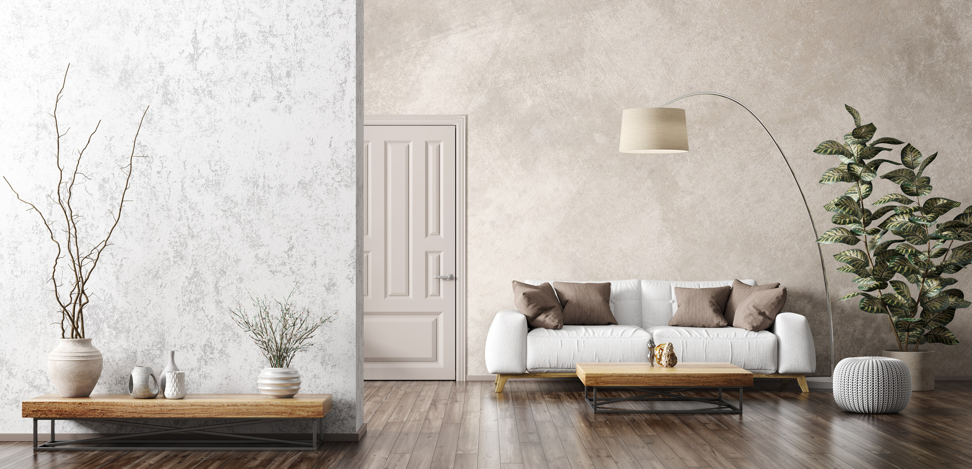 Imitacja marmuru na ścianę – elegancki salon