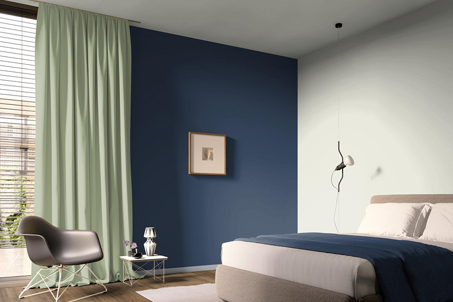 Kolor roku Pantone Cloud Dancer i Caparol Deep Ocean