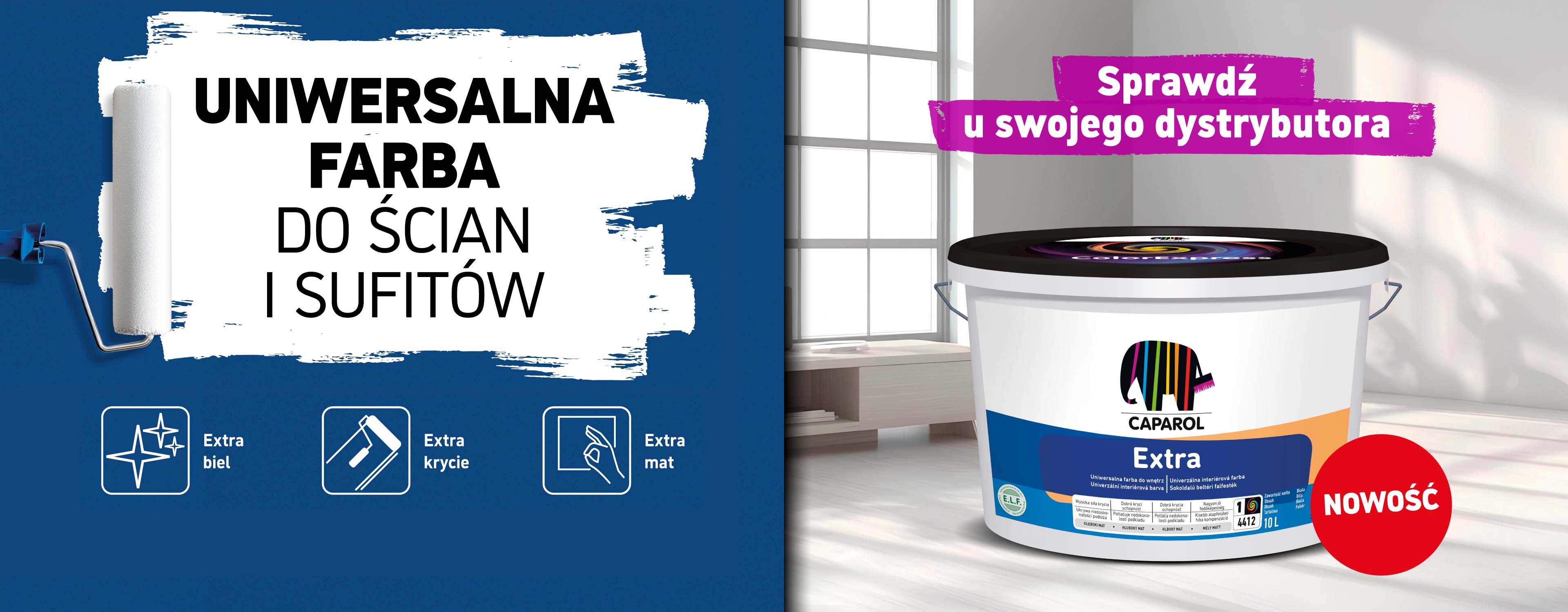 Caparol Extra nowa farba extra biała