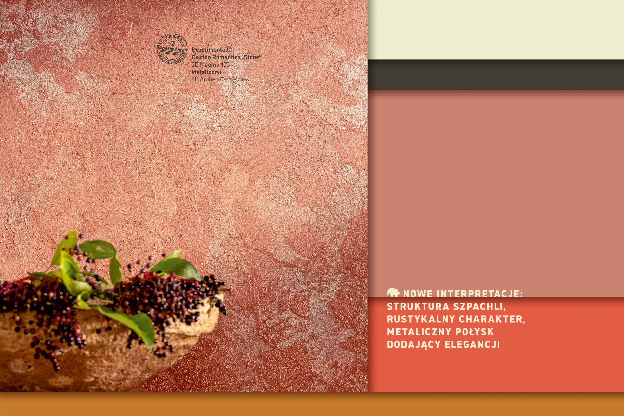 struktura szpachlowana na ścianie