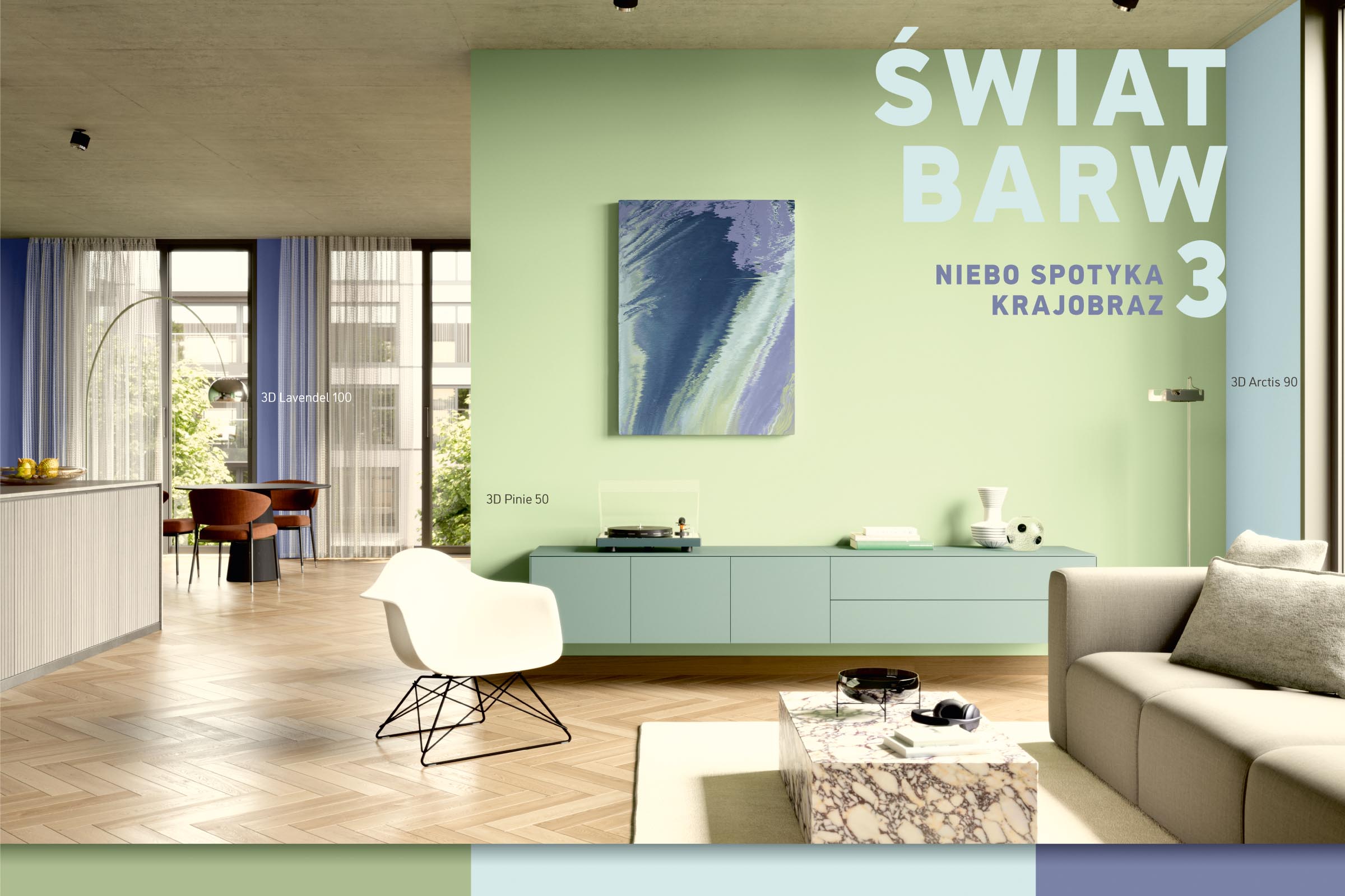 kolory zielone w pokoju inpiracja